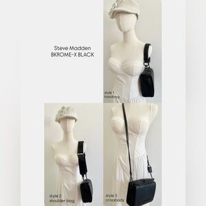 Steve Madden Black Bag with 3 Detachable Straps